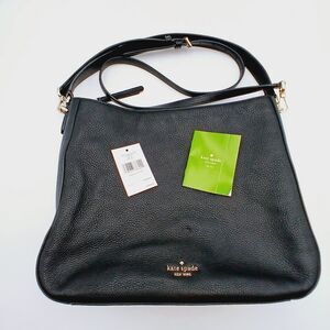 Kate Spade New York Lombard Street Pauley Black Shoulder Bag Leather Gold Hardwa